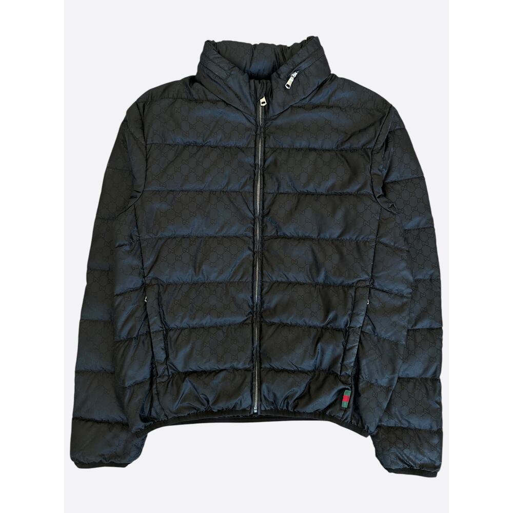 Gucci Black GG Monogram Puffer Jacket